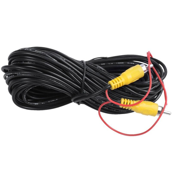 10 Meter (33 Feet) RCA Composite Video Extension Cable 2 in 1 for Backup Rearview Camera - Ensight Automotive Solutions -