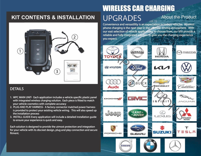 Wireless Car Charger Retrofit - Vehicle Specific for 2007-2017 Jeep Wrangler JK - Ensight Automotive Solutions -