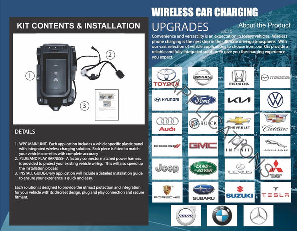 Wireless Car Charger Retrofit - Vehicle Specific for 2009-2016 Audi S5 - Ensight Automotive Solutions -