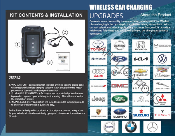 Wireless Car Charger Retrofit - Vehicle Specific for 2014-2020 Audi A3 - Ensight Automotive Solutions -