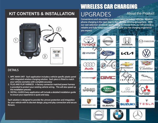 Wireless Car Charger Retrofit - Vehicle Specific for 2014-2020 Audi S3 - Ensight Automotive Solutions -