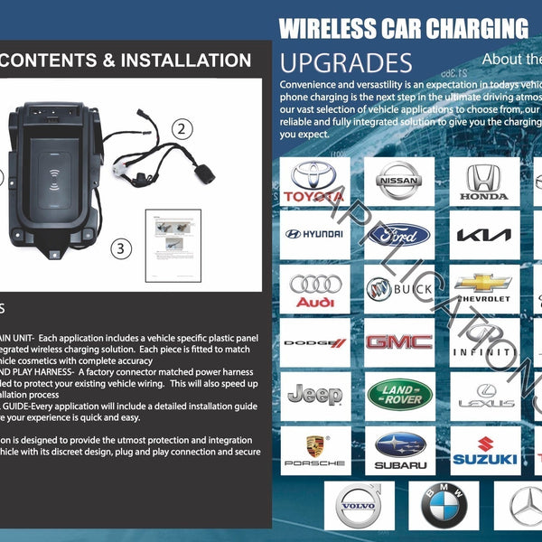 Wireless Car Charger Retrofit Vehicle Specific for 2018 Chevrolet
